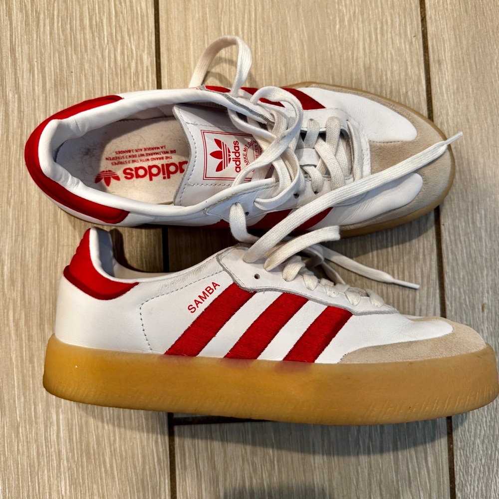 Adidas Sambae Sneakers - Cloud White/Better Scarlet/Cloud White